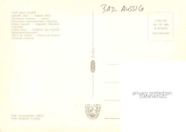 Usti nad Labem Lidice Platz Gebäude Nationalbezirksaus – Bild 2