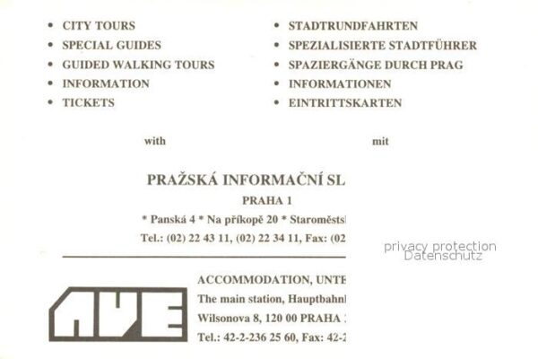 Prag Prahy Prague Stadtplan – Bild 2