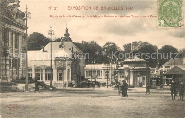 Exposition Universelle Bruxelles 1910 Palais de la Ville d_Anvers Maison Rube