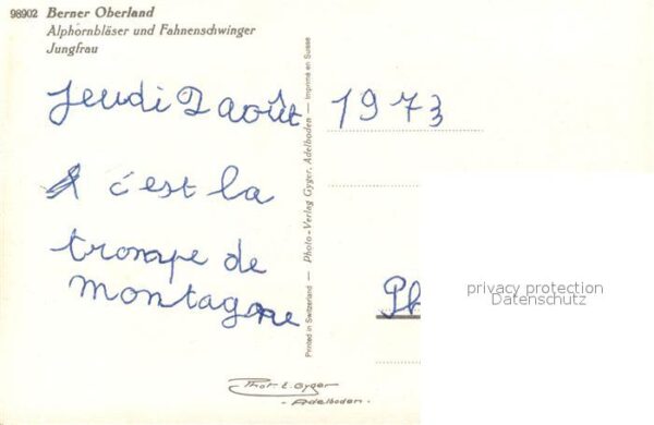 Alphorn Alphornbl?ser Fahnenschwinger Jungfrau – Bild 2