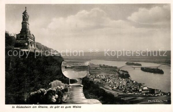 Foto Kratz Nr. 714 R?desheim Wein Trauben