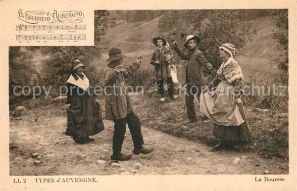 Tanz Taenzer La Bourree Types d'Auvergne