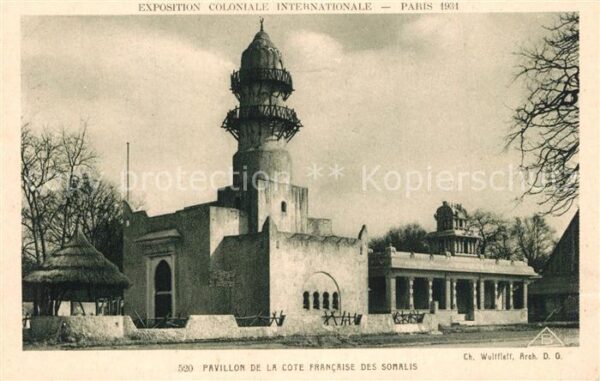 Exposition Coloniale Internationale Pari Pavillon Cote Francaise des Somalis