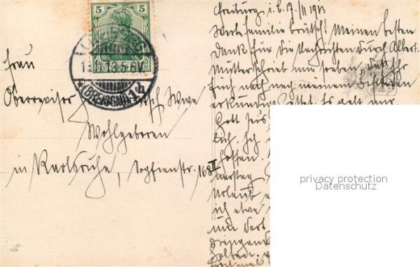 Kuenstlerkarte E. Herland Messe im Kloster von Loc Mor – Bild 2