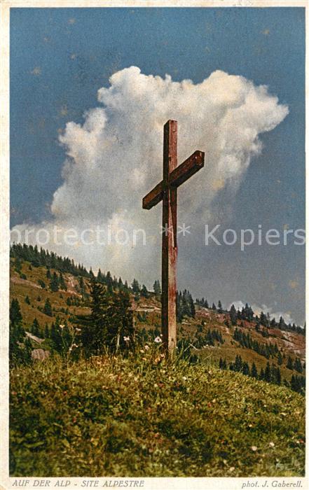 Foto Gaberell J. Nr. 6634 Auf der Alp Site Alpestre