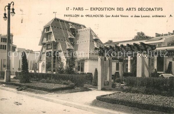 Exposition Arts Decoratifs Paris 1925 Pavillon de Mulhouse
