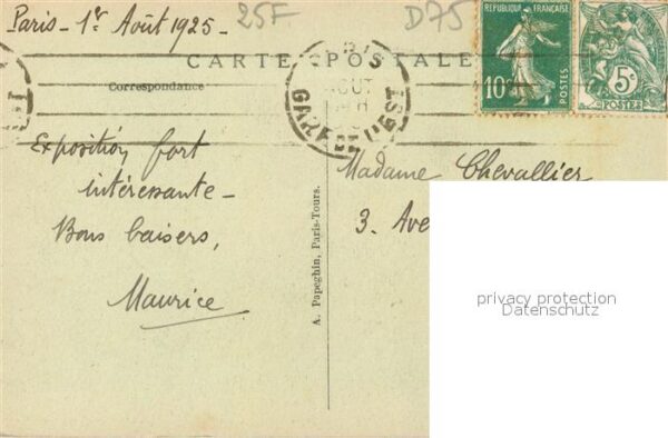 Exposition Arts Decoratifs Paris 1925 Pavillon de Mulhouse – Bild 2