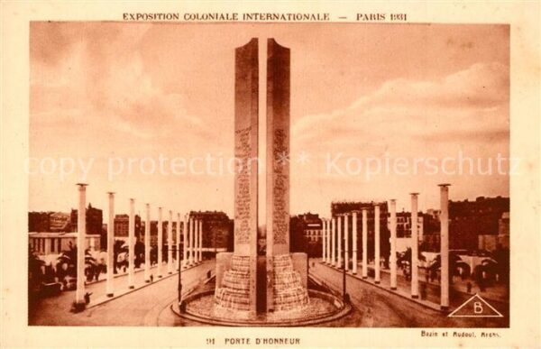 Exposition Coloniale Internationale Pari Porte d_Honneur