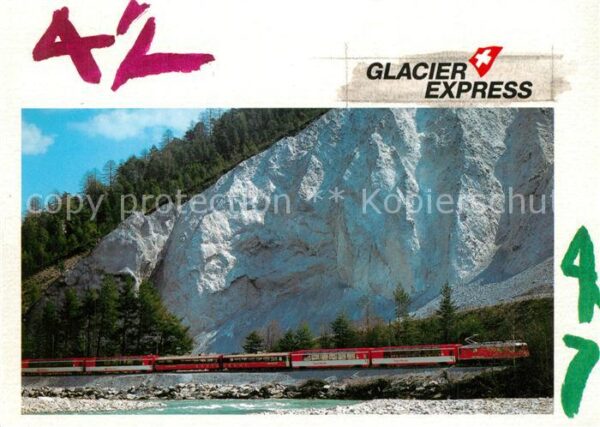 Eisenbahn Glacier-Express Rheinschlucht Versam