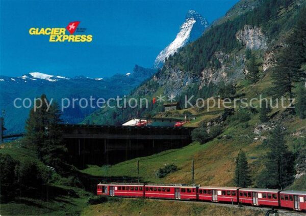 Eisenbahn Glacier-Express Zermatt Matterhorb Mont