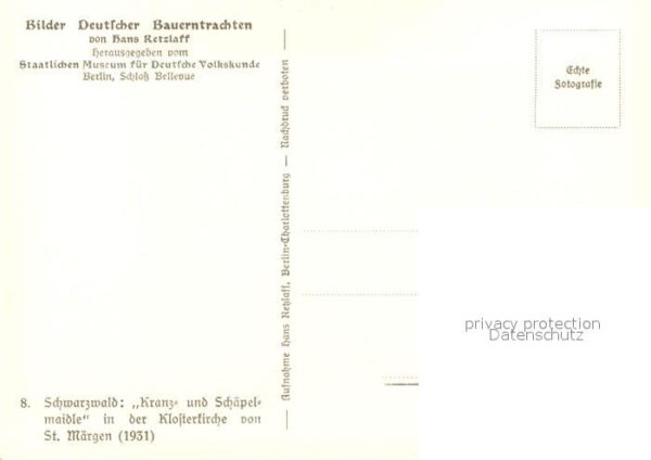 Trachten Schwarzwald Kranz- und Sch?pelmaidle Klosterkirche – Bild 2