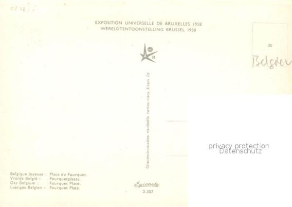 Exposition Universelle Bruxelles 1958 Placedu Fourquet – Bild 2