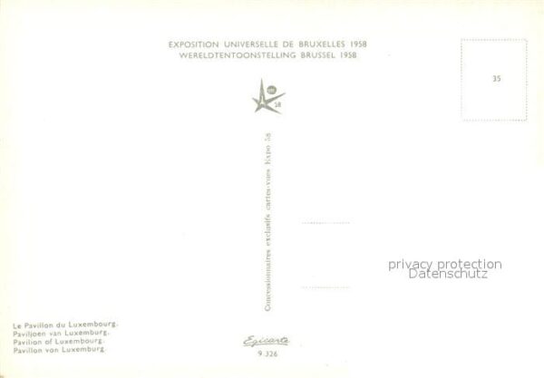 Exposition Universelle Bruxelles 1958 Pavillon du Luxembourg – Bild 2