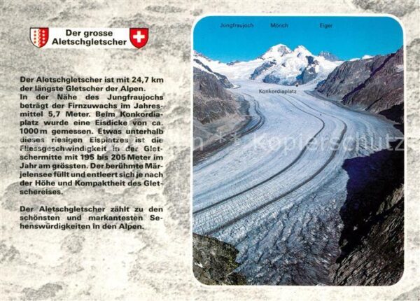 Gletscher Aletschgletscher Konkordiaplatz