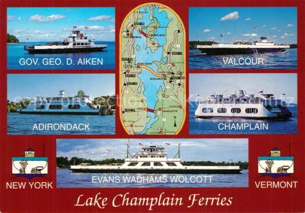 Schiffe Ships Navires Lake Champlain Ferries Valcour Adironda