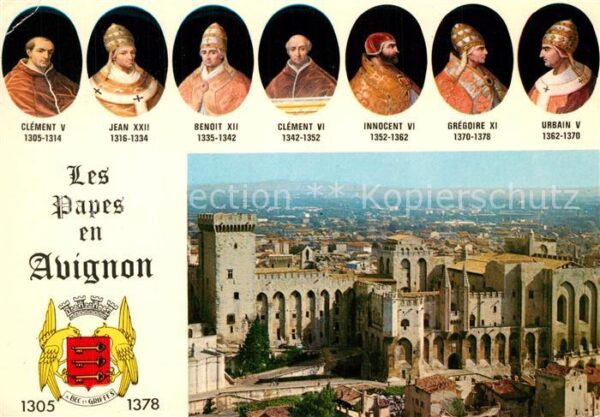 Papst Papes en Avignon Urbain V Gregoire XI I