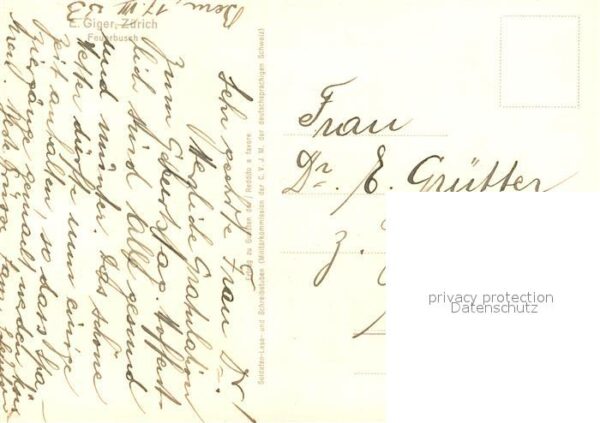 Kuenstlerkarte E. Giger Feuerbusch – Bild 2