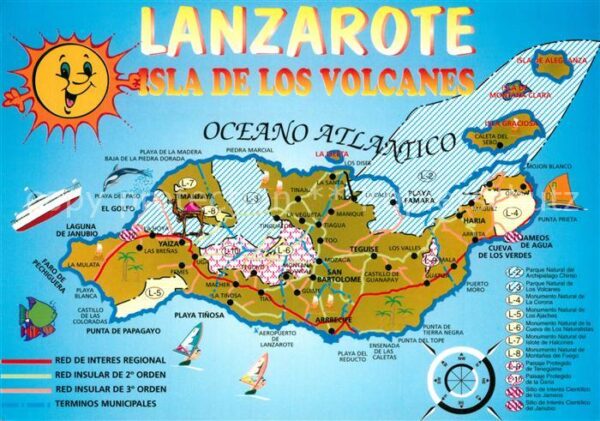 Lanzarote Kanarische Inseln Panoramakarte