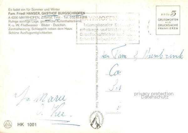 Mayrhofen Zillertal Gasthof Burgschrofen – Bild 2