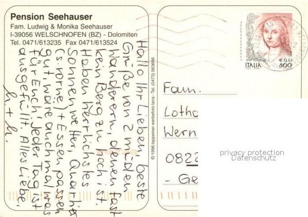 Welschnofen Suedtirol Pension Seehauser – Bild 2