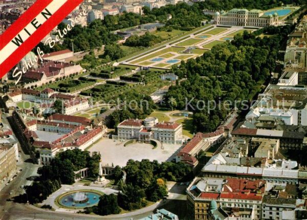 Wien Fliegeraufnahme Belvedere Gartenschloss