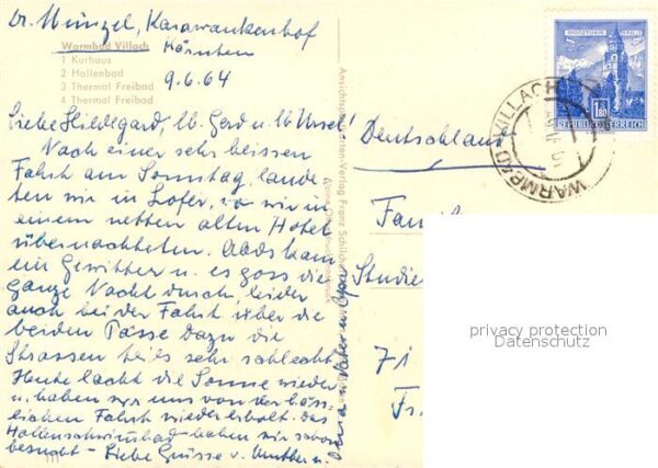 Villach Kaernten Kurhaus Hallenbad Thermal Freibad – Bild 2