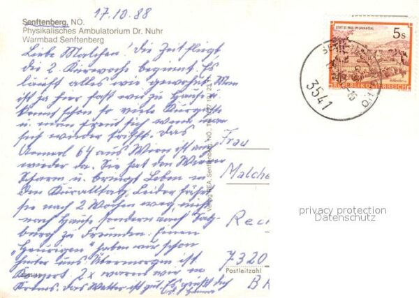 Senftenberg Niederoesterreich Physikalisches Ambulatorium Dr. Nuhr Wa – Bild 2