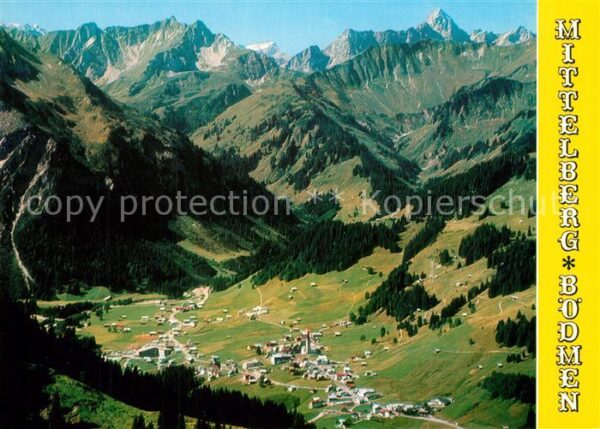 Mittelberg Boedmen Fliegeraufnahme Hochkünzelspitze