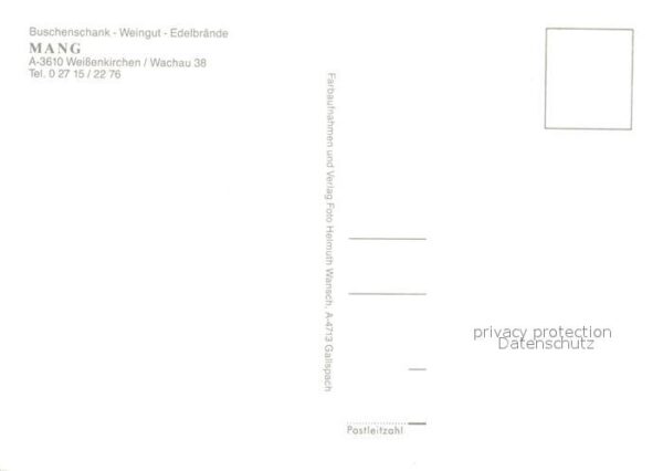 Weissenkirchen Wachau Buschenschank Weingut Edelbrände Mang – Bild 2