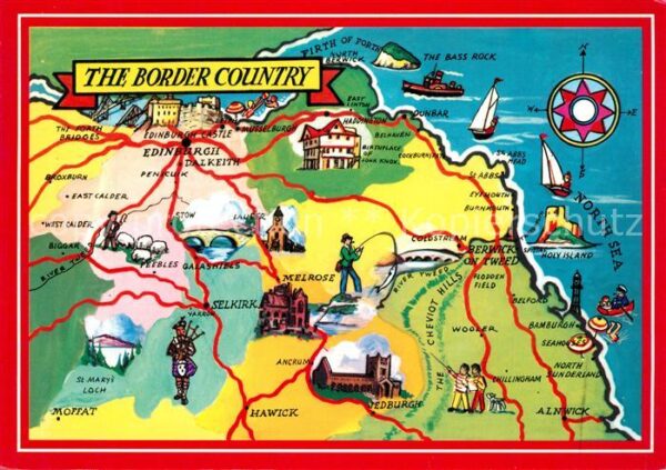Border Country Touristische Panoramakarte