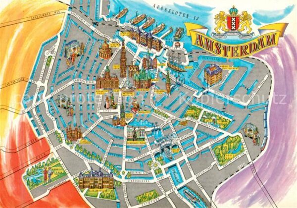 Amsterdam Niederlande Stadtplan