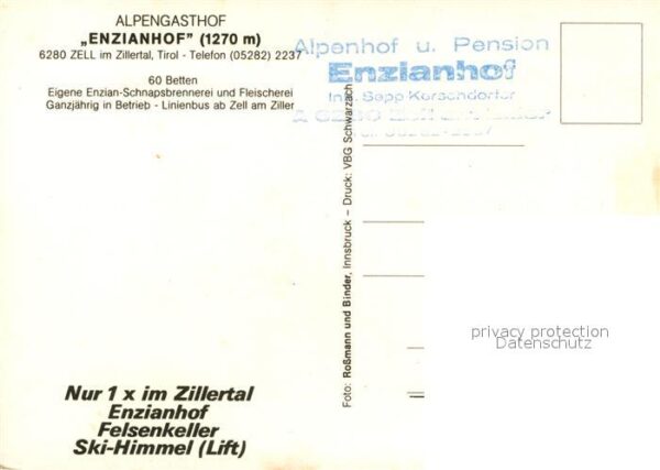 Zell Ziller Tirol Alpengasthof Enzianhof – Bild 2