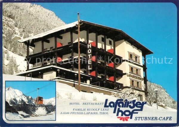 Pfunds Hotel Lafairserhof im Winter Bergbahn A