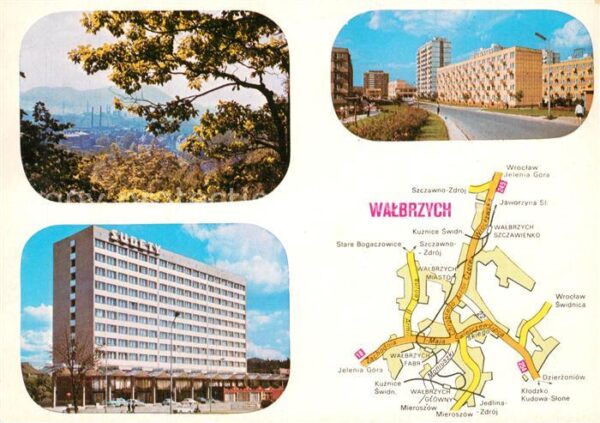 Walbrzych Waldenburg Widok ogolny Hotel Sudety Osiedle miesz