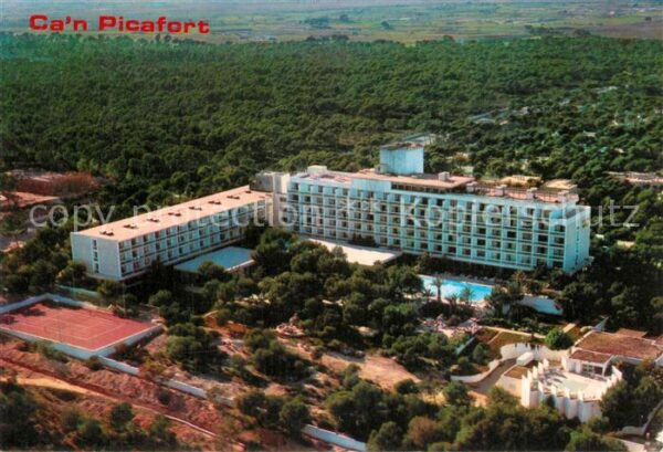 Can Picafort Mallorca Hotelanlage Tennisplatz Swimming Pool F