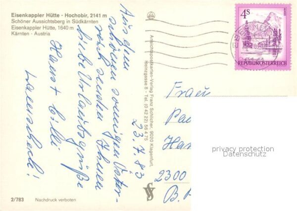 Eisenkappel-Vellach Eisenkappler Hütte Hochobir Gipfelkreuz – Bild 2