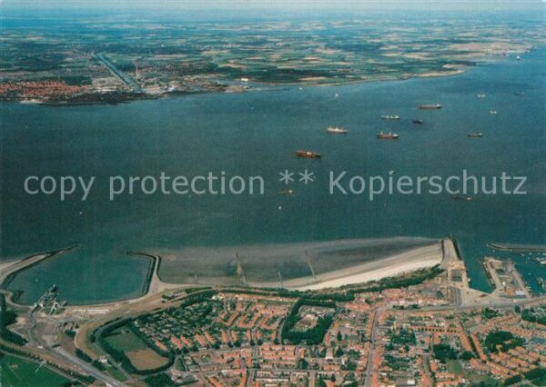 Vlissingen Monding Westerscheide Fliegeraufnahme