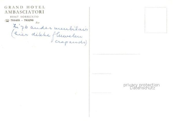 Sorrento Campania Grand Hotel Ambasciatori Rezeption – Bild 2