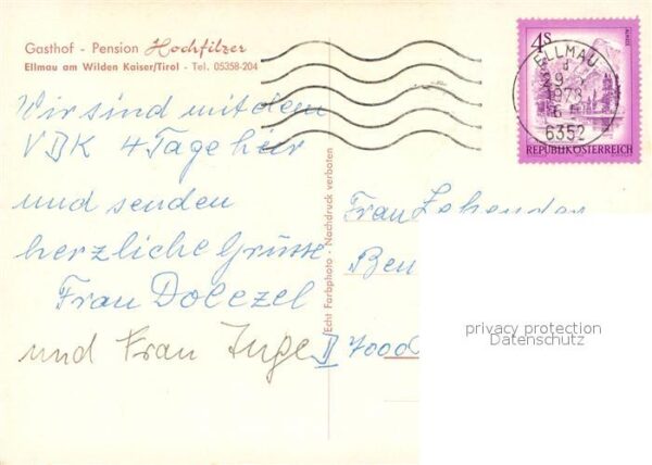 Ellmau Tirol Gasthof Pension Hochfilzer – Bild 2