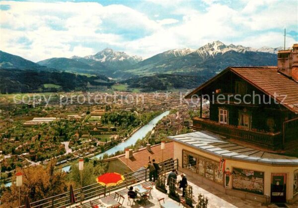 Innsbruck Panorama Blick von der Hungerburg gegen