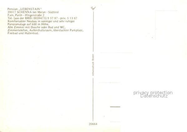 Schenna Meran Pension Lebenstain – Bild 2