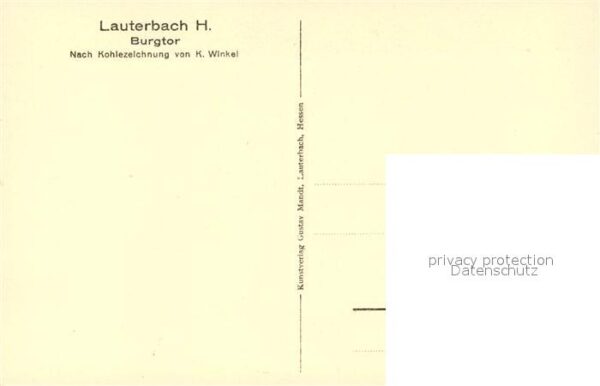Lauterbach Hessen Burgtor Nach Kohlezeichnung von Winkel – Bild 2