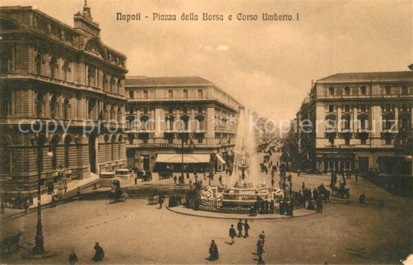 Napoli Neapel Piazza della Borsa Corso Umberto I