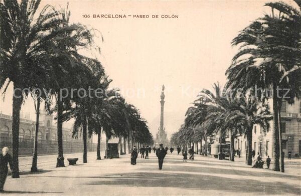 Barcelona Cataluna Paseo de Colón