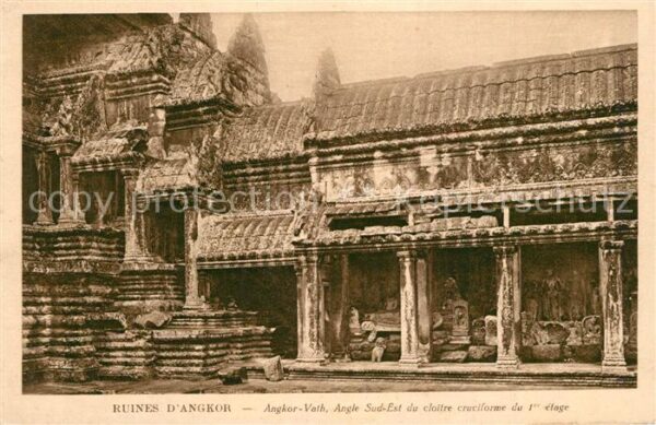Angkor Kambodscha Ruines Angkor Vath angle sud est du clo