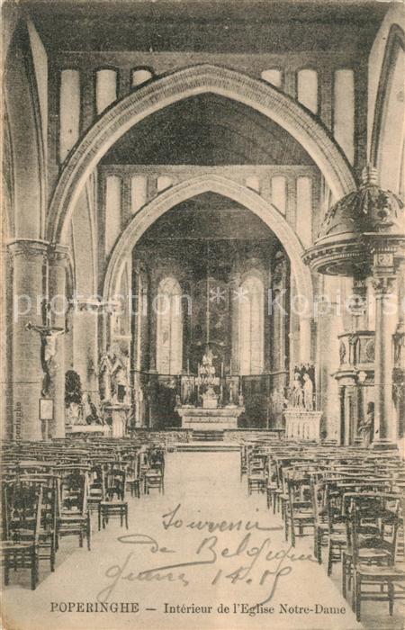 Poperinghe Intérieur de l'Eglise Notre Dame