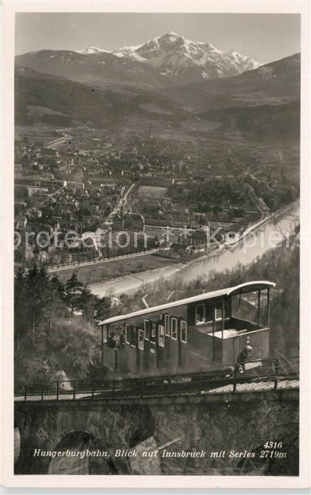 Innsbruck Hungerburgbahn Blick auf die Stadt mit