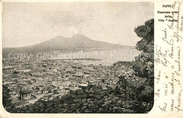 Napoli Neapel Panorama preso dalla Villa Tolentino