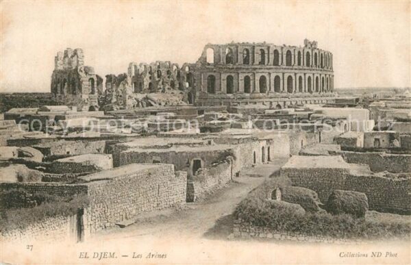 El-Djem Les Arènes Ruinen Antike Stätten Amphit