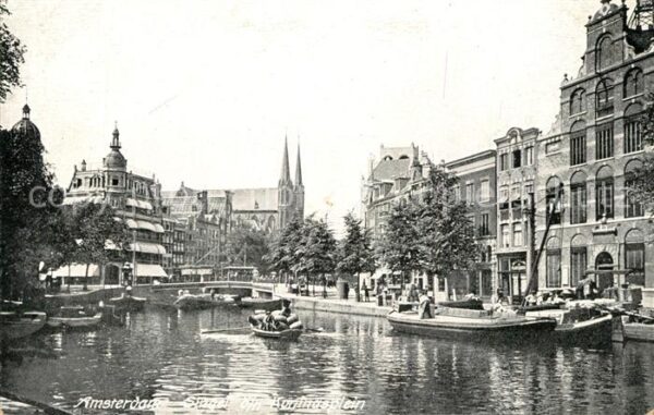 Amsterdam Niederlande Singel b/n Koningsplein